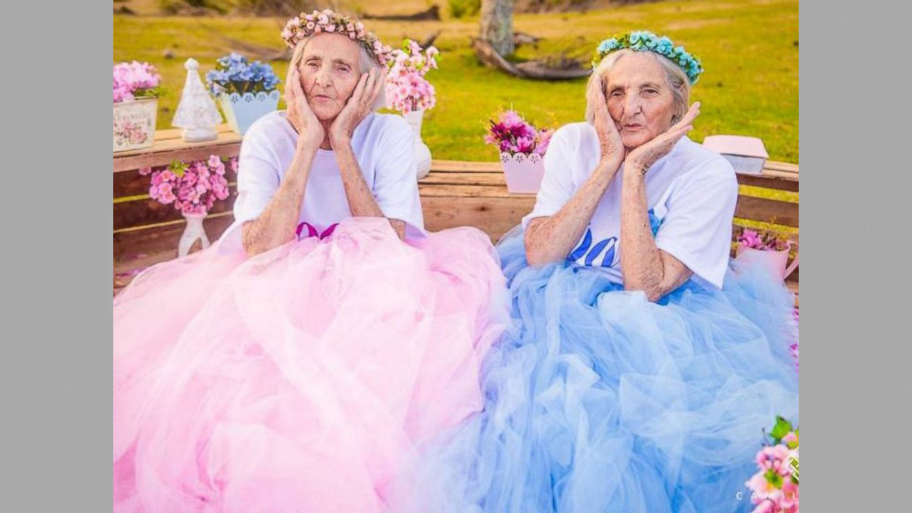 Twin sisters celebrate their 100th birthday with whimsical photo shoot in  Brazil | kvue.com